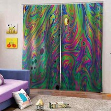 Color oily pigment superpositionPrinting 3D Blockout Curtains Fabric Window