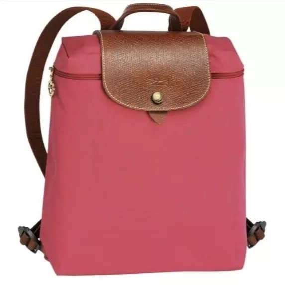 Longchamp Le Pliage Nylon Foldable Backpack NIP Fig Red eBay