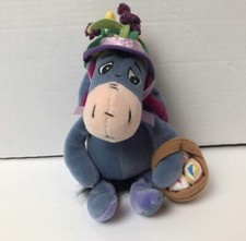Disney Store Easter Bonnet Eeyore Bean Bag Plush 9  Donkey