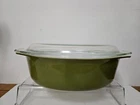 VINTAGE PYREX #045 2.5QT OVAL OLIVE CASSEROLE DISH WITH LID
