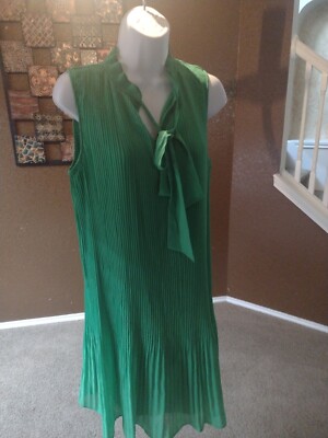 Donna Karan DKNY green sleeveless dress polyester size 8 | eBay