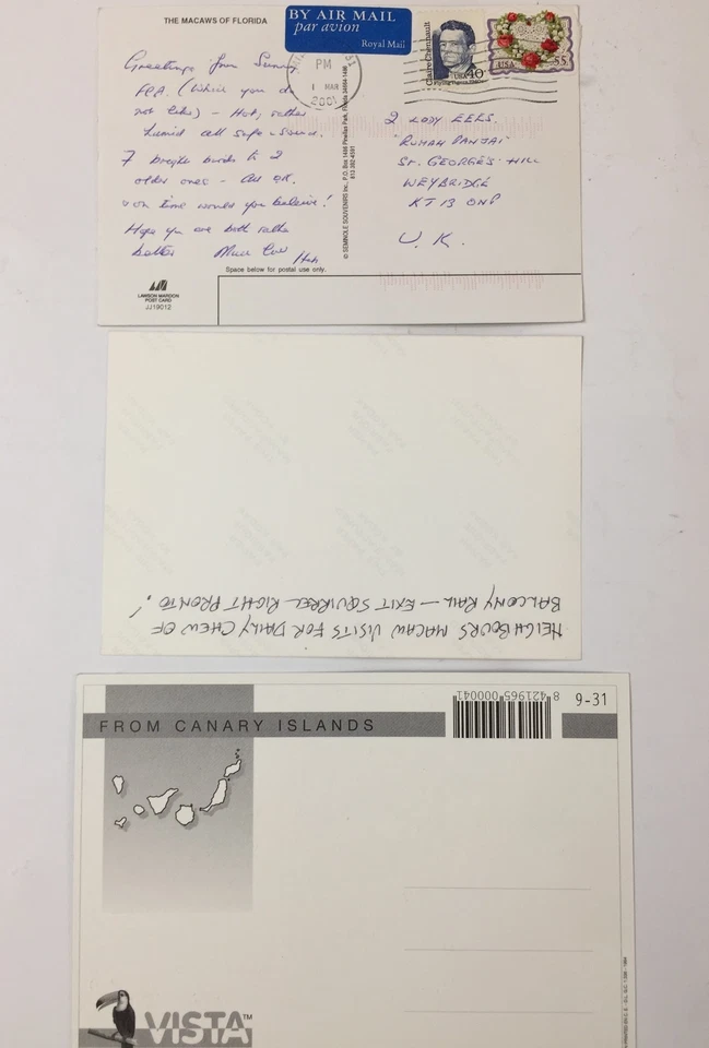 Piezas de tarjetas cubiertas de vida silvestre de aves UK2255 Foto 2 de 4