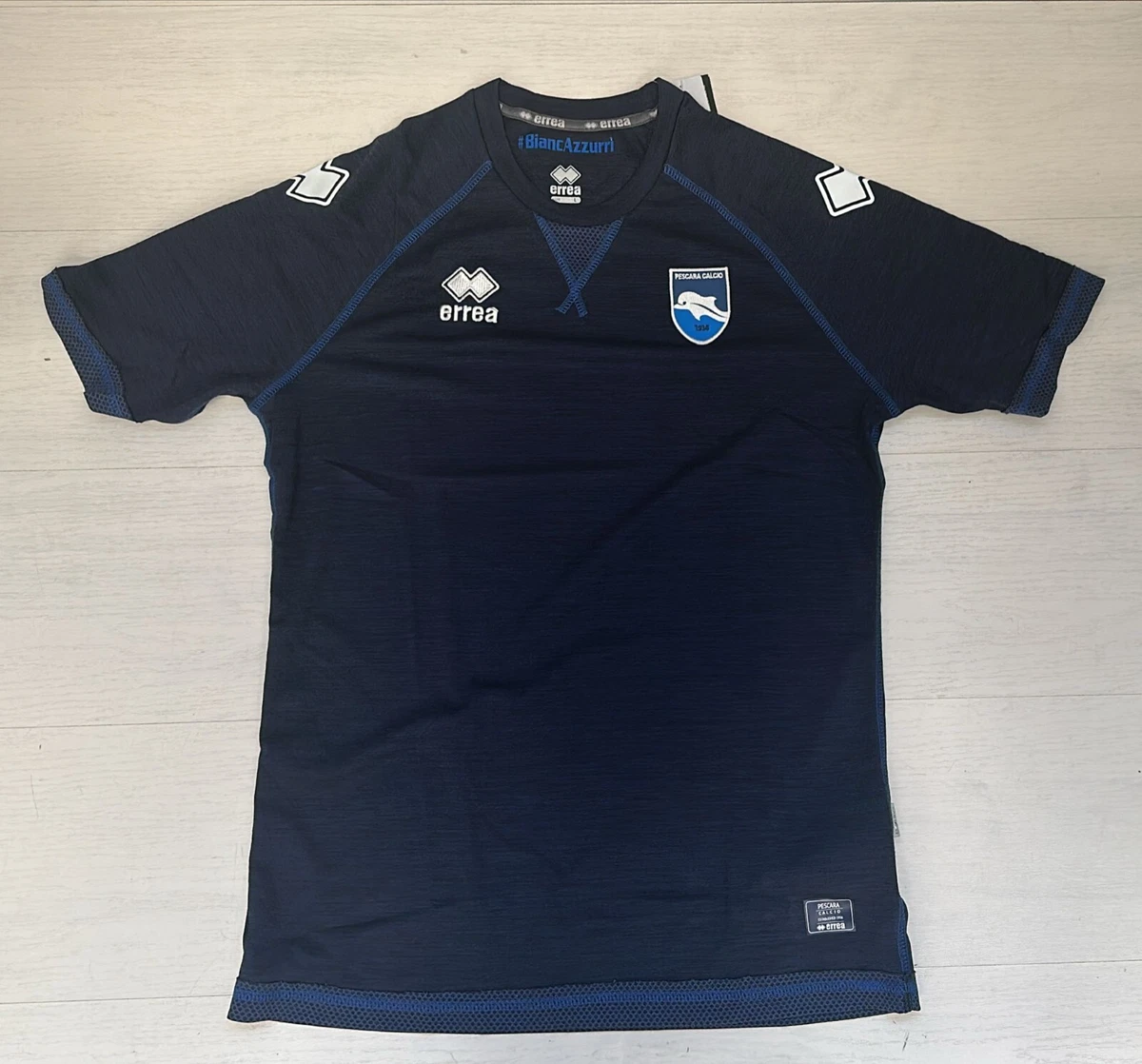 Sweat Erreà Pescara Calcio Giubbino Adulte Bleu Ciel Blanc Neuf