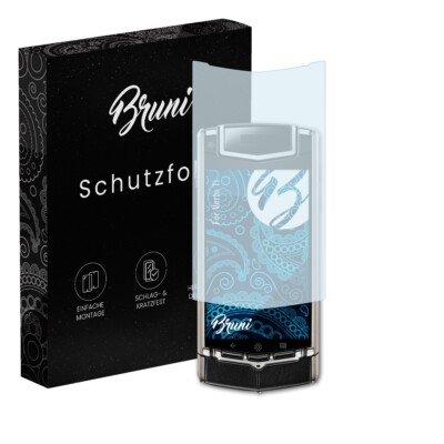 Bruni 2x Folie für Vertu Ti Schutzfolie Displayschutzfolie