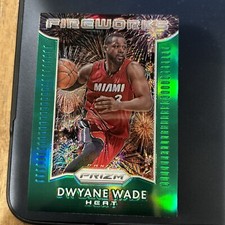 2015-16 Panini Prizm - Fireworks Green Prizm #27 Dwyane Wade