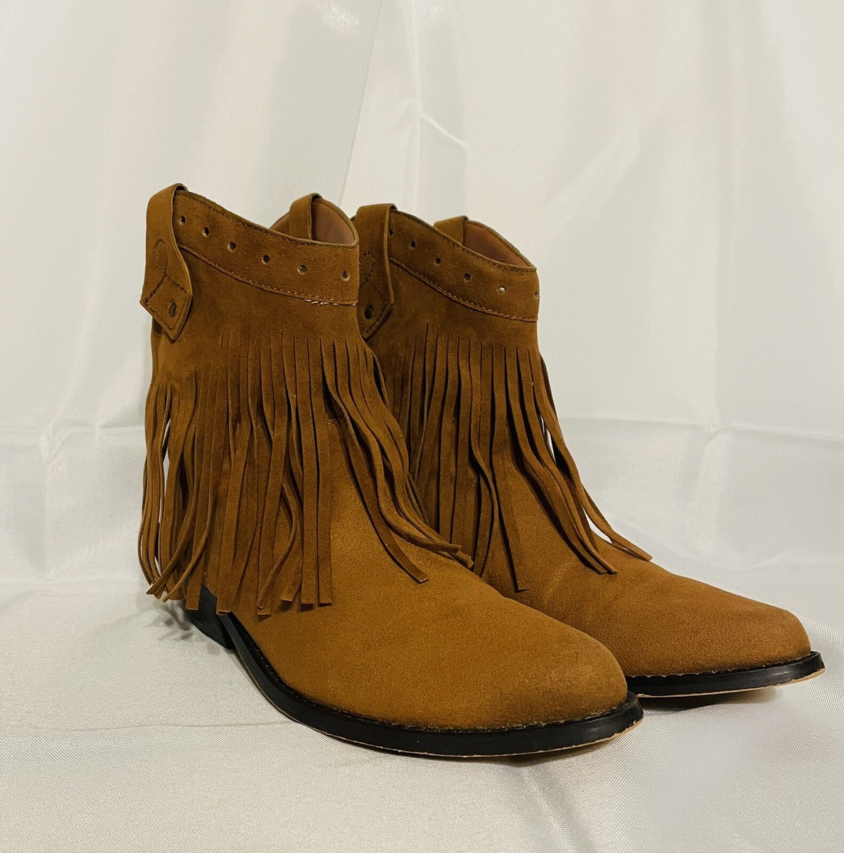 Miranda Lambert Women's brown Boots W Tassels Western Moccasin