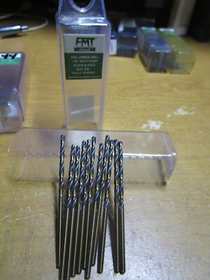 #43 HSS 135° Split Point Black and Gold Finish FMT  Jobber Drill QTY 11