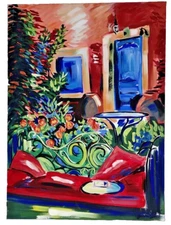 Authentic French Original Artwork Very Large Painting Fauvism Valerie Limozin