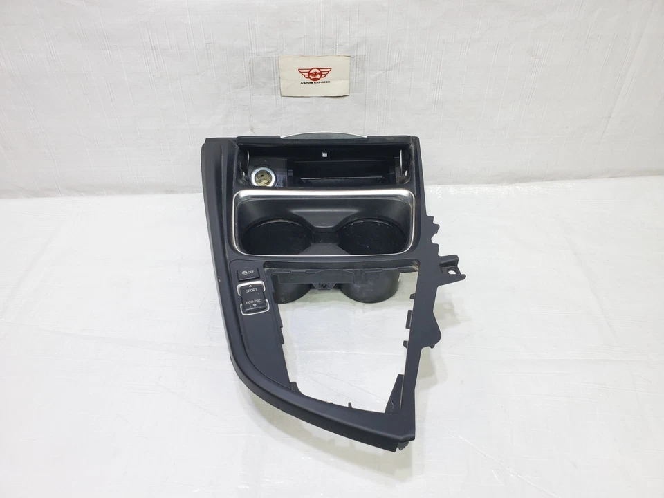 BMW 335i xDrive 2012-2018 consola central portavasos almacenamiento moldura OEM negro Foto 3 de 4