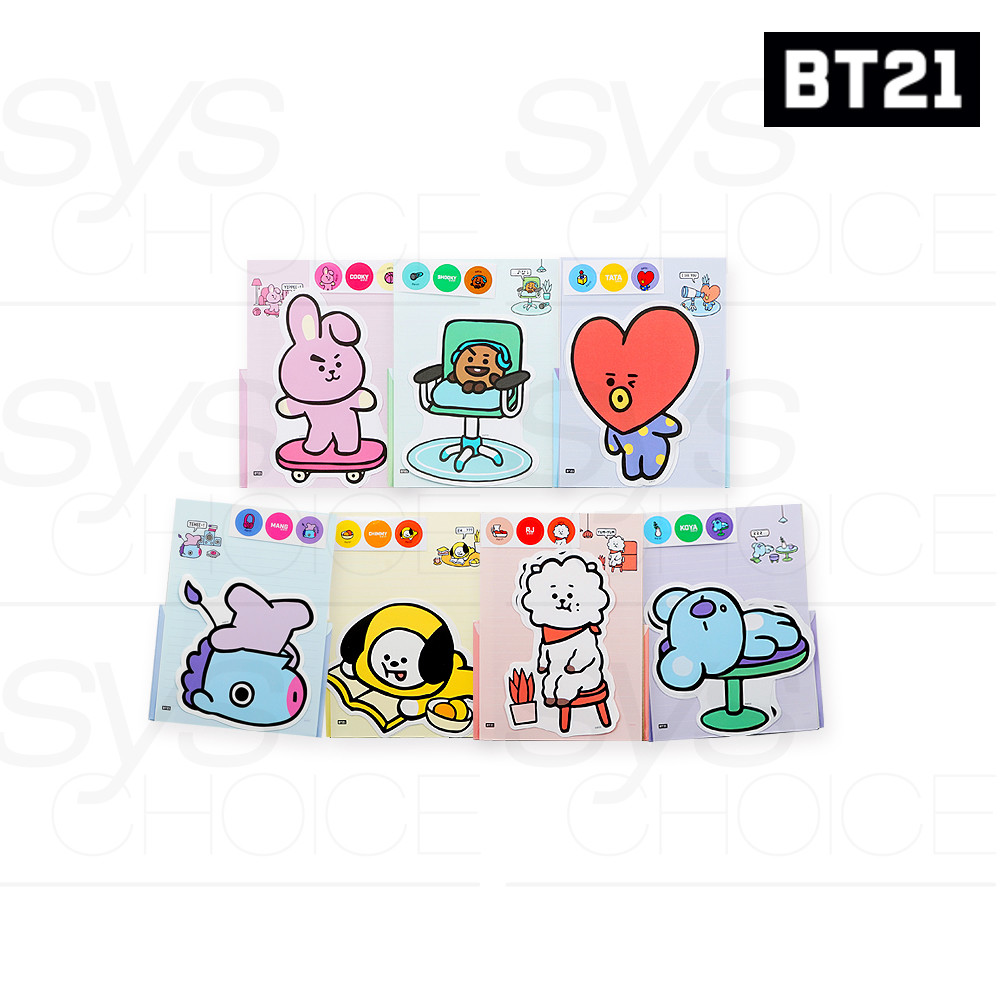 BTS BT21 Official Authentic Goods Letter 7Characters SET by