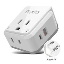 Ceptics Thailand Travel Adapter Set, PAK KIT 20W Type O
