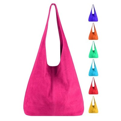 Women's leather bag suede XXL SHOPPER tote shoulder bag hobo bag 