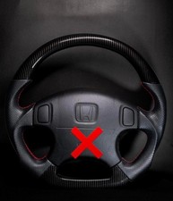 Honda Civic 1996-2000 Flat Bottom Steering Wheel - Jdm Hydro-dipped Carbon Fiber Honda Civic 1996-2000 Flat Bottom Steering Wheel - Jdm Hydro-dipped Carbon Fiber