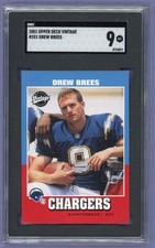 2001 Upper Deck Vintage #251 Drew Brees Rookie Card SGC 9 - MINT. rookie card picture