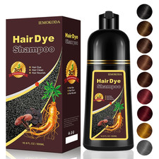 Chestnut Brown Hair Dye Shampoo 3-in-1, Instant  Long-lasting Hair Color Shampo