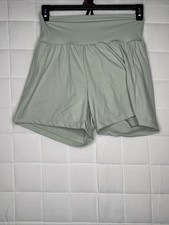 NWT Halara Softlyzero Airy 2-in-1 Flowy Skort Shorts Sage Green L Long