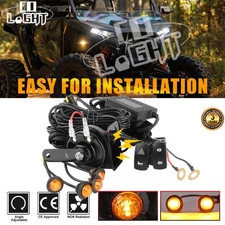 For CFMOTO Uforce 1000 XL 800 600 UTV LED Turn Signals + Horn Rocker Switch Kit