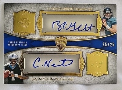 2011 Topps Supreme - Autographed Dual  Cam Newton & Blaine Gabbert 25/25 GOLD