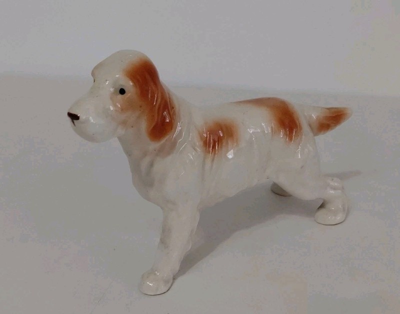 Vintage Setter Dog Figurine Glossy Says Made In Occupied Japan