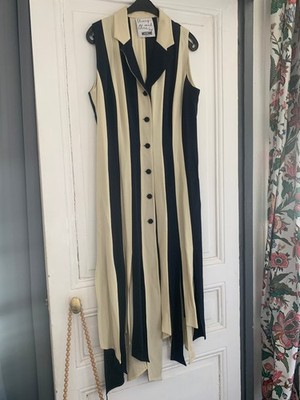 Moschino günstiges und schickes Vintage Autowäsche Kleid Robe Vintage 46IT 42FR