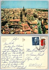 Continental Valencia Spain City Aerial Postcard