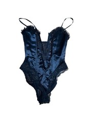 Frederick's of Hollywood Blue Lace Trim Chemise