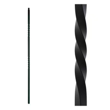 Stair Parts 44 In. X 1/2 In. Matte Black Doub...