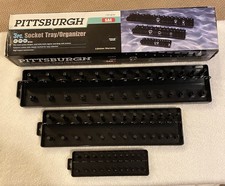 Socket Tray Organizer 3 Piece Set SAE New Socket Holder Pittsburgh #6810