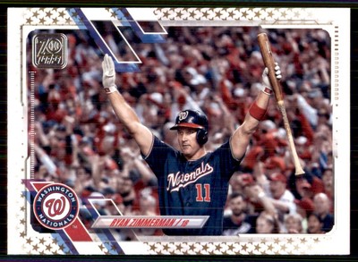 2021 Topps Gold Star #461 Ryan Zimmerman Washington Nationals