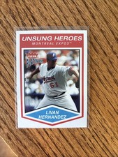2004 Fleer Platinum Unsung Heroes Livan Hernandez Montreal Expos Baseball Card ￼