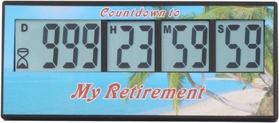 Digital Countdown Days Timer 999 Days Count Down Clock for Retirement