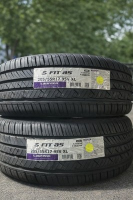 2 New 205/55R17 Laufenn S Fit AS 95V XL Tires   Matching Pair
