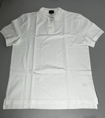 J Crew Classic Piqué Polo Shirt Mens Medium White Short Sleeve Preppy Basic