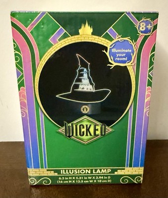 NEW Wicked Elphaba's Hat Illusion Lamp 3-D Wizard Of Oz Acrylic Multicolor  