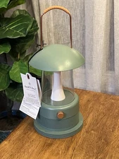 Portable LED Table Lantern with Bluetooth Speaker Green - Hearth & Hand