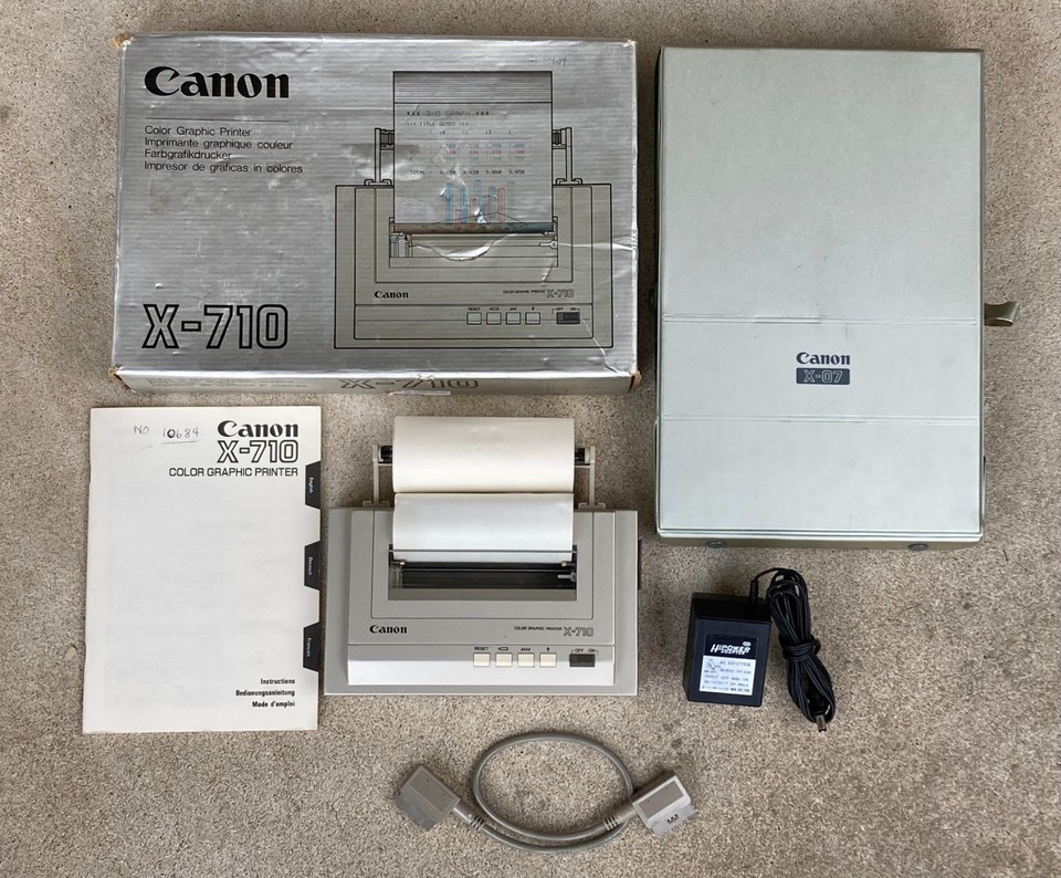 Canon X-07 Ordinateur Vintage 1984 + Imprimante X-710 - Rare Et Fonctionnel