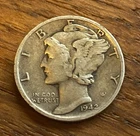 1942-S Mercury Dime – WWII Era Silver Dime – San Francisco Mint – Winged Liberty