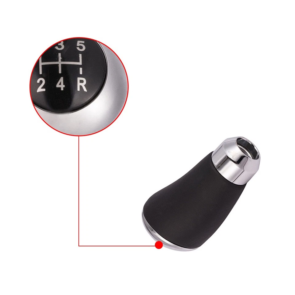 Palanca de cambios manual/automática de cuero negro de 5 velocidades palanca de cambios Foto 4 de 4