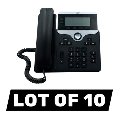 Lot of 10 - Cisco 7821 IP Phones - CP-7821-K9 w/ Handset + Stand