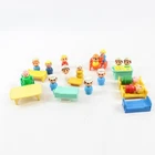 Vintage Lot of 24 Fisher-Price Little People Figurines and Furniture - 1970's
