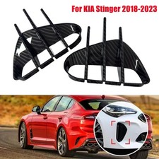 2X ABS Carbon Fiber Front Side Vent Cover Fender Trim für Kia Stinger 2018-2023