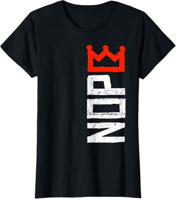 No Kings Protest Sign Vertical Protest Save Democracy Ladies' Crewneck T-Shirt