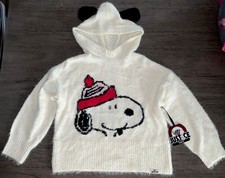 Peanuts Snoopy Hooded Sweater with Ear Accents Girls Sizes S M L XL XL Plus NWT