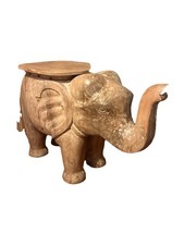 Pottery Barn Kids Beautiful Elephant Wood Carved Side Table For Nursery