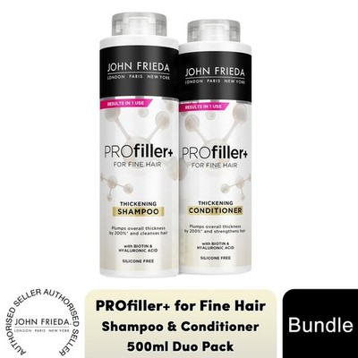 John Frieda Shampoo & Conditioner Duo Pack Pro Filler+ für feines Haar, 500ml