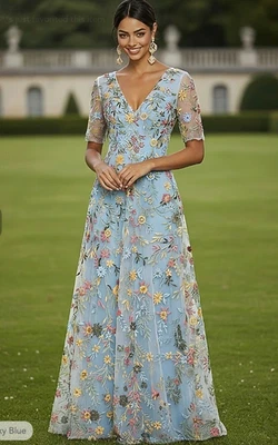dress lace Lady Black Tie - Giselle - White Dress Hollys height is 156cm/51 Color:Blue Floral Gold Sequin Gown Mother WNewFurnitureMarch25