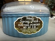 Delagar Vintage Spring Fresh Dusting Powder Light Blue Box USA Made