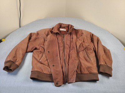 D'Linea Leather Jacket Womens Large Brown Vintage 90s Classic Friday Night Life