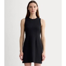 EVERLANE Women's The Dream '90s Shift Dress Medium Black Sleeveless Stretch NWT