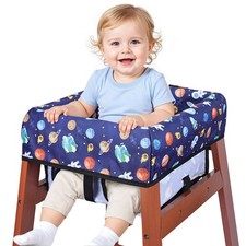 High Chair Cover, Baby High Chair Cover for Restaurants Blue , Waterproof...